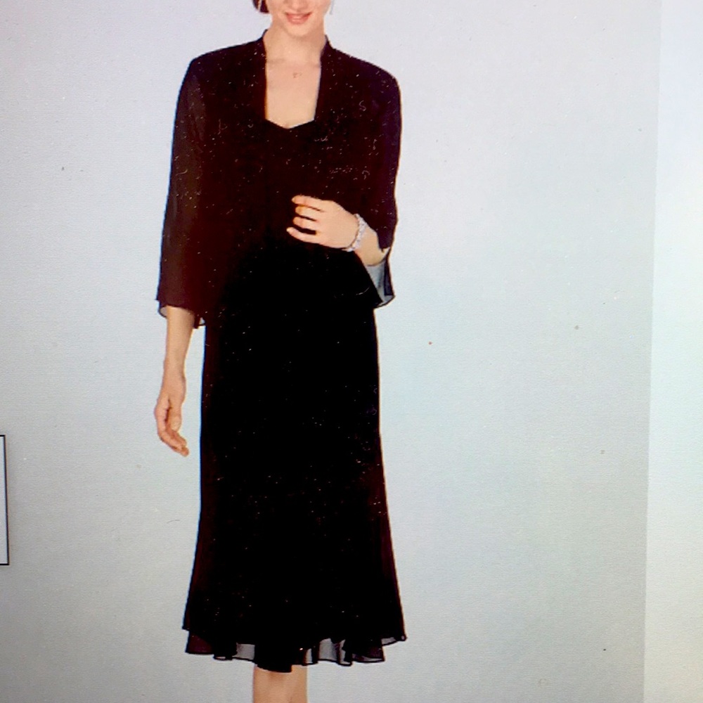 Sleeveless Beaded V-Neck Dress with Jacket